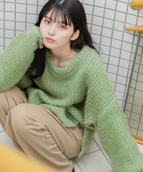 Dita Muaj.(ディータムアージュ)の「【ZOZO限定】Muaj.ストレッチ サイドスリット まぜカラーニットプルオーバー(ニット/セーター・レディース・ナチュラル/ベージュ/ライトパープル/グリーン・FREE)」の19枚目の写真