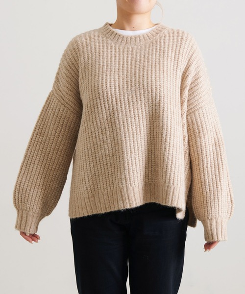 Dita Muaj.(ディータムアージュ)の「【ZOZO限定】Muaj.ストレッチ サイドスリット まぜカラーニットプルオーバー(ニット/セーター・レディース・ナチュラル/ベージュ/ライトパープル/グリーン・FREE)」の22枚目の写真