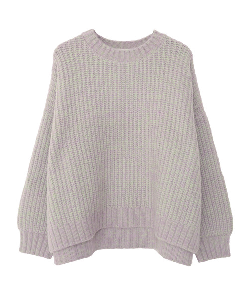 Dita Muaj.(ディータムアージュ)の「【ZOZO限定】Muaj.ストレッチ サイドスリット まぜカラーニットプルオーバー(ニット/セーター・レディース・ナチュラル/ベージュ/ライトパープル/グリーン・FREE)」の9枚目の写真