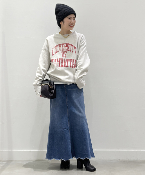 AP STUDIO（エーピーストゥディオ）の「へムカットデニムスカート（デニムスカート・レディース・ブルー/スミクロ・38/34/36）」の13枚目の写真