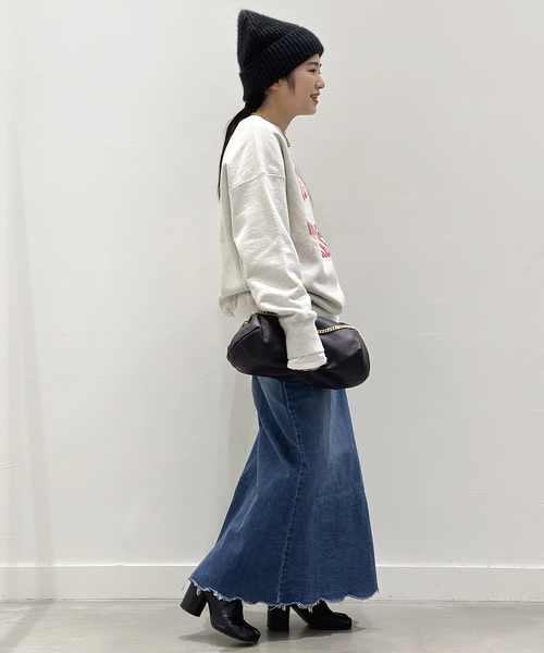 AP STUDIO（エーピーストゥディオ）の「へムカットデニムスカート（デニムスカート・レディース・ブルー/スミクロ・38/34/36）」の6枚目の写真