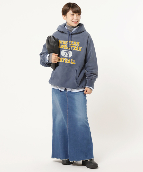 AP STUDIO（エーピーストゥディオ）の「へムカットデニムスカート（デニムスカート・レディース・ブルー/スミクロ・38/34/36）」の20枚目の写真