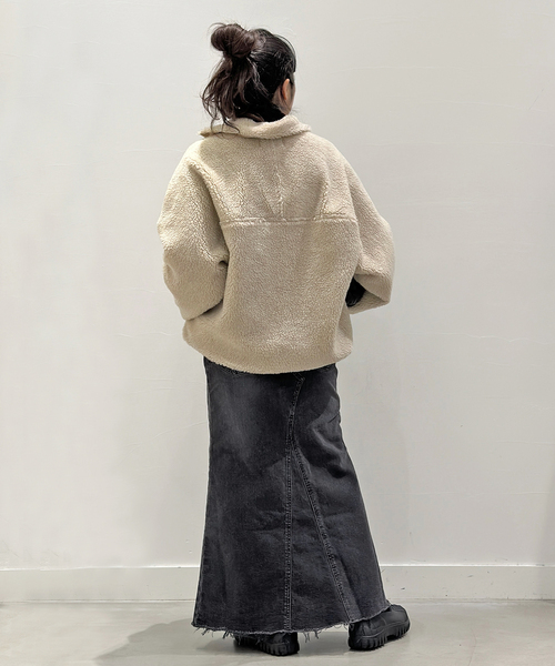 AP STUDIO（エーピーストゥディオ）の「へムカットデニムスカート（デニムスカート・レディース・ブルー/スミクロ・38/34/36）」の10枚目の写真