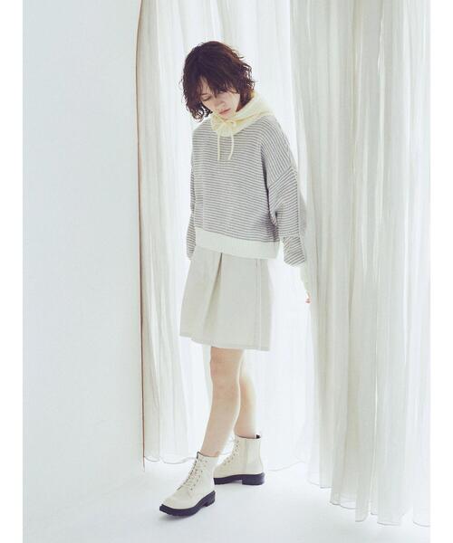 earth music&ecology（アースミュージックアンドエコロジー）の「タックハーフパンツ（その他パンツ・レディース・ホワイト系その他2/ブラック/オリーブ・FREE）」の17枚目の写真