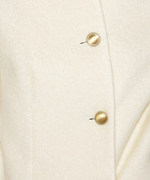 【定価4.7万✨】allureville シープパイルノーカラージャケット　金釦 セール】 シープパイルノーカラージャケット （その他アウター