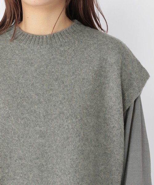 studio CLIP（スタディオクリップ）の「5ゲージふわふわニットベスト（ベスト・レディース・モカ/グレー/オフホワイト・FREE）」の19枚目の写真