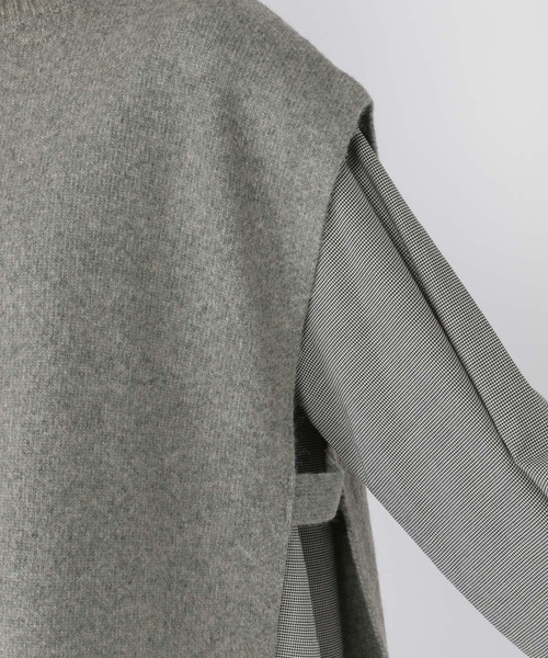 studio CLIP（スタディオクリップ）の「5ゲージふわふわニットベスト（ベスト・レディース・モカ/グレー/オフホワイト・FREE）」の20枚目の写真