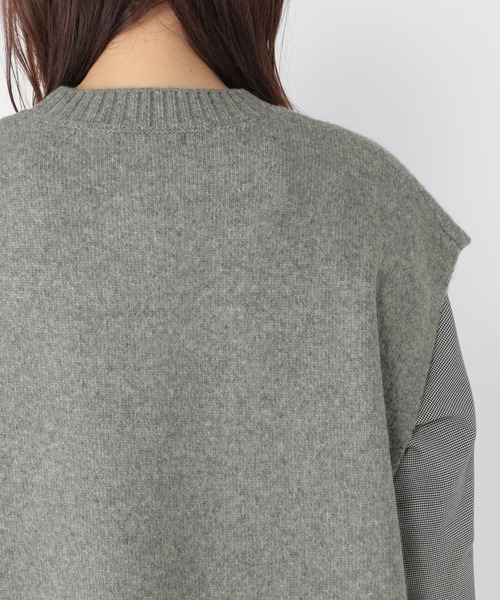 studio CLIP（スタディオクリップ）の「5ゲージふわふわニットベスト（ベスト・レディース・モカ/グレー/オフホワイト・FREE）」の22枚目の写真