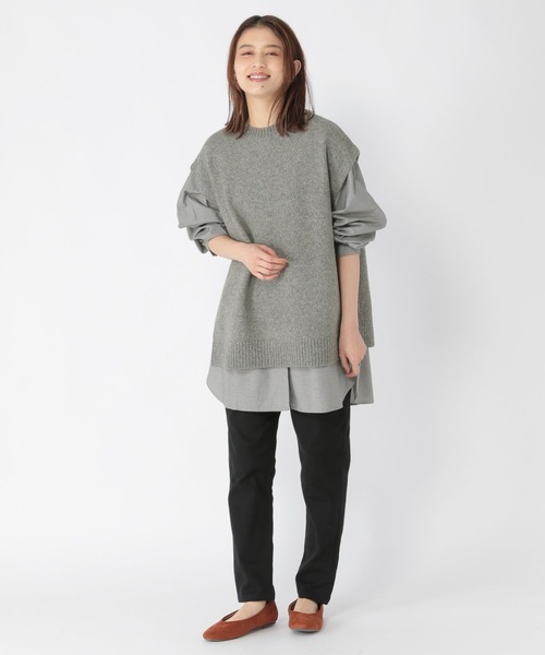 studio CLIP（スタディオクリップ）の「5ゲージふわふわニットベスト（ベスト・レディース・モカ/グレー/オフホワイト・FREE）」の14枚目の写真