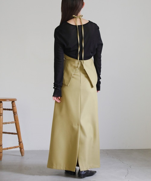 select MOCA(セレクトモカ)の「ハイウエストセミフレアスカート(スカート・レディース・グリーン/ブラウン/ブラック・FREE)」の11枚目の写真