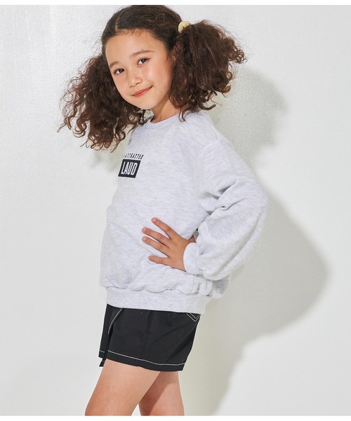 ANAP kids（アナップキッズ）の「ボックス刺繍裏毛トレーナー（スウェット・キッズ・ライトグレー/ブラック/グレイッシュベージュ・110cm/120cm/130cm）」の5枚目の写真