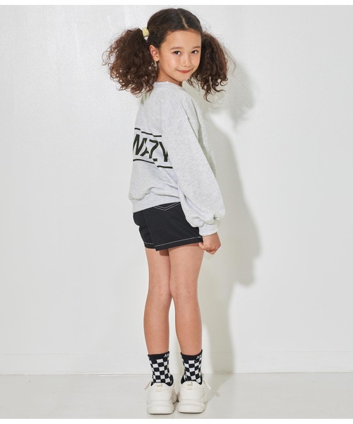ANAP kids（アナップキッズ）の「ボックス刺繍裏毛トレーナー（スウェット・キッズ・ライトグレー/ブラック/グレイッシュベージュ・110cm/120cm/130cm）」の7枚目の写真