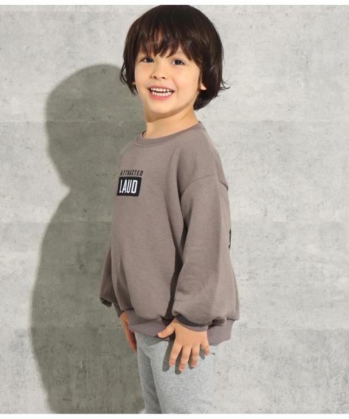 ANAP kids（アナップキッズ）の「ボックス刺繍裏毛トレーナー（スウェット・キッズ・ライトグレー/ブラック/グレイッシュベージュ・110cm/120cm/130cm）」の8枚目の写真