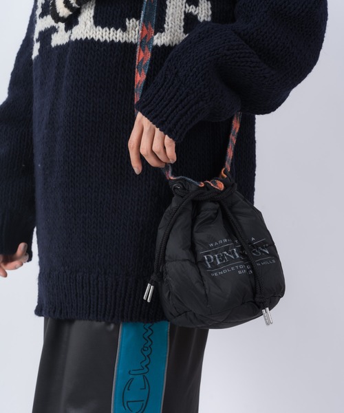 PENDLETON（ペンドルトン）の「∴【 PENDLETON / ペンドルトン 】 【 TAION / タイオン 】 リバーシブル ストリングバック STRING BAG REV（ショルダーバッグ・メンズ・オリーブドラブ/ネイビー/ブラック/オフホワイト/ベージュ・FREE）」の21枚目の写真