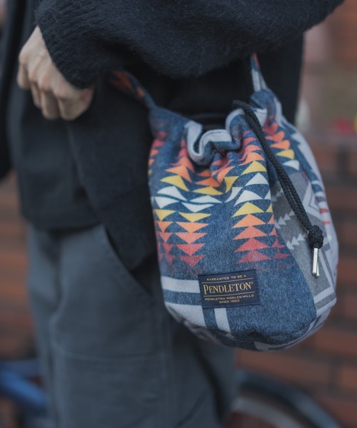 PENDLETON（ペンドルトン）の「∴【 PENDLETON / ペンドルトン 】 【 TAION / タイオン 】 リバーシブル ストリングバック STRING BAG REV（ショルダーバッグ・メンズ・オリーブドラブ/ネイビー/ブラック/オフホワイト/ベージュ・FREE）」の19枚目の写真
