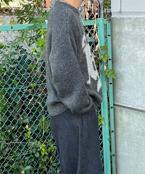 kutir(クティール)の「モヘアライクオールドイングリッシュロゴニット(ニット/セーター・メンズ・ブラウン/グレー・MEDIUM/LARGE)」の15枚目の写真