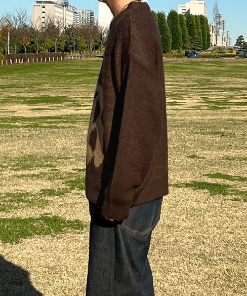 kutir(クティール)の「モヘアライクオールドイングリッシュロゴニット(ニット/セーター・メンズ・ブラウン/グレー・MEDIUM/LARGE)」の14枚目の写真