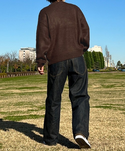 kutir(クティール)の「モヘアライクオールドイングリッシュロゴニット(ニット/セーター・メンズ・ブラウン/グレー・MEDIUM/LARGE)」の5枚目の写真