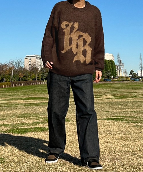 kutir(クティール)の「モヘアライクオールドイングリッシュロゴニット(ニット/セーター・メンズ・ブラウン/グレー・MEDIUM/LARGE)」の18枚目の写真