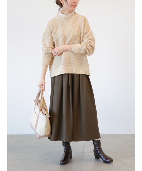 Samansa Mos2 blue(サマンサモスモスブルー)の「ドット/無地アソートタックスカーチョ(その他パンツ・レディース・ブラック/ブラウン/チャコール/ネイビー・フリ-)」の10枚目の写真