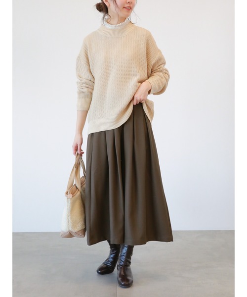 Samansa Mos2 blue(サマンサモスモスブルー)の「ドット/無地アソートタックスカーチョ(その他パンツ・レディース・ブラック/ブラウン/チャコール/ネイビー・フリ-)」の13枚目の写真