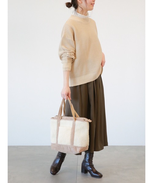 Samansa Mos2 blue(サマンサモスモスブルー)の「ドット/無地アソートタックスカーチョ(その他パンツ・レディース・ブラック/ブラウン/チャコール/ネイビー・フリ-)」の12枚目の写真