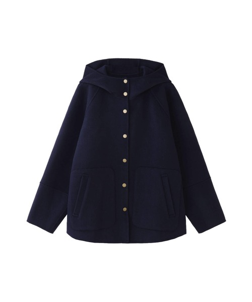 tmkranranebure リバーメルトンショートコート　ネイビー　36 tmkranranebure リバーメルトンショートコート ネイビー 36