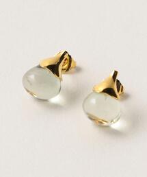 ＜mounir＞GREEN AMETHYST STUD EARRINGS/ピアス
