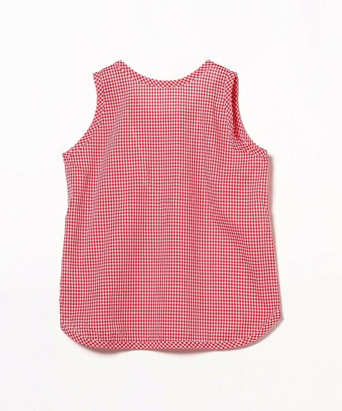 homspun（ホームスパン）の「homspun / ギンガムノースリーブブラウス