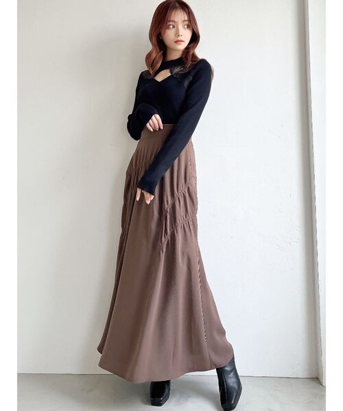 RESEXXY(リゼクシー)の「ラグランレースニットトップス(ニット/セーター・レディース・ブラック/ホワイト/ベージュ・FREE)」の9枚目の写真