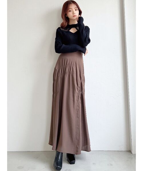 RESEXXY(リゼクシー)の「ラグランレースニットトップス(ニット/セーター・レディース・ブラック/ホワイト/ベージュ・FREE)」の10枚目の写真