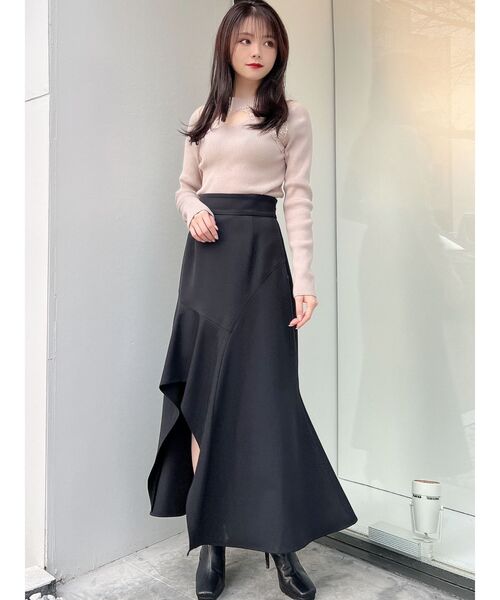 RESEXXY(リゼクシー)の「ラグランレースニットトップス(ニット/セーター・レディース・ブラック/ホワイト/ベージュ・FREE)」の12枚目の写真