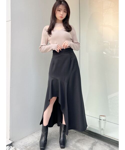 RESEXXY(リゼクシー)の「ラグランレースニットトップス(ニット/セーター・レディース・ブラック/ホワイト/ベージュ・FREE)」の13枚目の写真