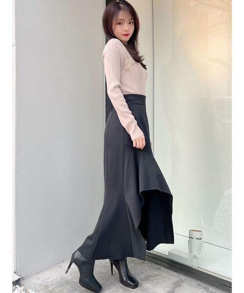 RESEXXY(リゼクシー)の「ラグランレースニットトップス(ニット/セーター・レディース・ブラック/ホワイト/ベージュ・FREE)」の14枚目の写真