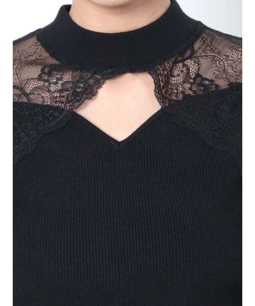 RESEXXY(リゼクシー)の「ラグランレースニットトップス(ニット/セーター・レディース・ブラック/ホワイト/ベージュ・FREE)」の18枚目の写真