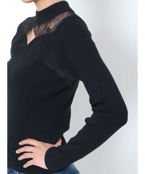 RESEXXY(リゼクシー)の「ラグランレースニットトップス(ニット/セーター・レディース・ブラック/ホワイト/ベージュ・FREE)」の19枚目の写真