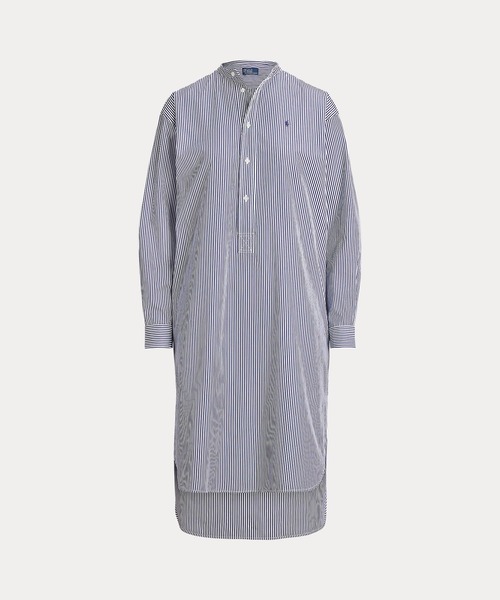 ストライプド コットン シャツドレス（シャツワンピース）｜POLO RALPH