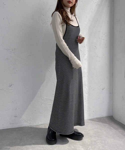 SOLDOUT♡ボーダーポンチワンピース♡ セール】ボーダーキャミワンピース【ZOZOTOWN限定アイテム