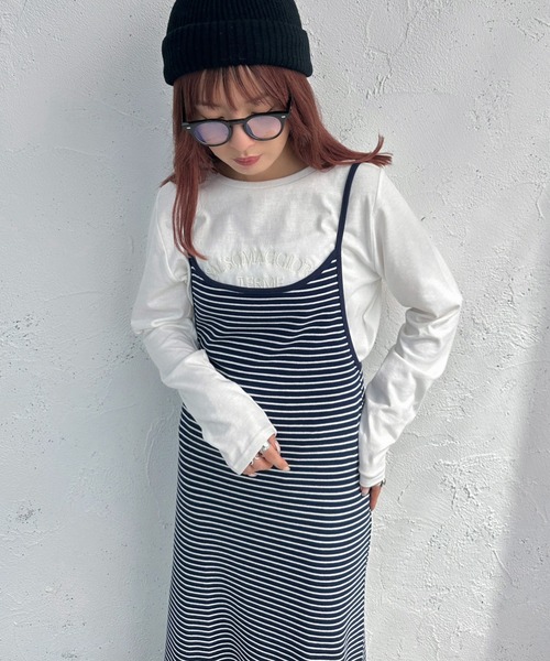 SOLDOUT♡ボーダーポンチワンピース♡ セール】ボーダーキャミワンピース【ZOZOTOWN限定アイテム