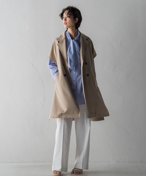 MAYSON GREY(メイソングレイ)の「スカーフネックストライプオーバーシャツ(シャツ/ブラウス・レディース・ブルー系その他/パープル系その他・M)」の10枚目の写真
