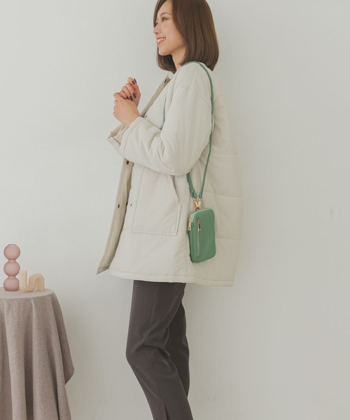 RODE SKO（ロデスコ）の「ファスナーポケットマルチショルダーバッグ（ショルダーバッグ・レディース・ブラック/グレー/アイボリー/ミント・ONE）」の6枚目の写真