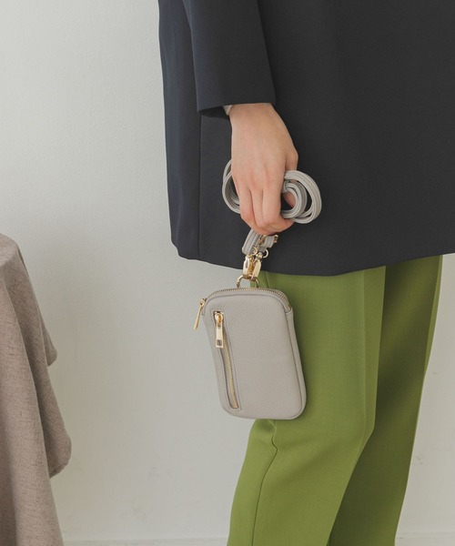 RODE SKO（ロデスコ）の「ファスナーポケットマルチショルダーバッグ（ショルダーバッグ・レディース・ブラック/グレー/アイボリー/ミント・ONE）」の22枚目の写真