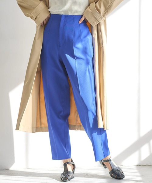 Green　Parks（グリーンパークス）の「フルレングス丈/選べる美脚みえパンツ（その他パンツ・レディース・ダークネイビー/ブルー/ホワイト系その他2/ピンク/ラベンダー・L/M）」の3枚目の写真