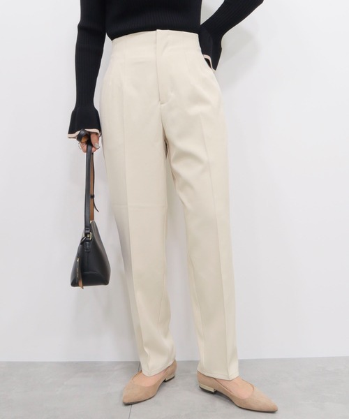 Green　Parks（グリーンパークス）の「フルレングス丈/選べる美脚みえパンツ（その他パンツ・レディース・ダークネイビー/ブルー/ホワイト系その他2/ピンク/ラベンダー・L/M）」の2枚目の写真