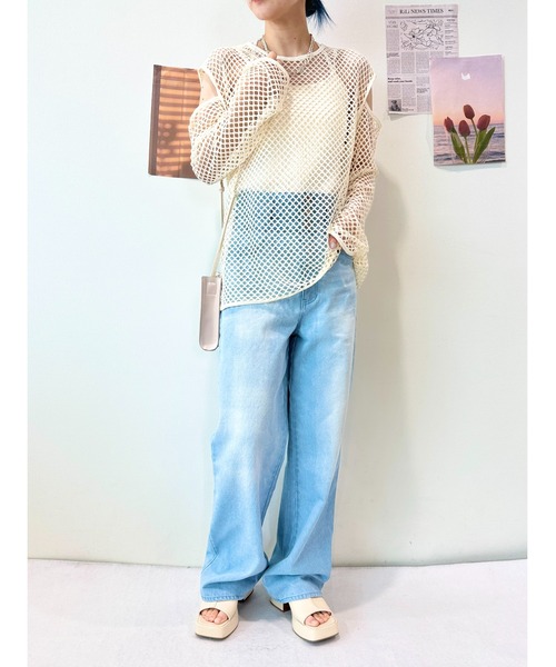 CECIL McBEE(セシルマクビー)の「フィッシュネットプルオーバー(Tシャツ/カットソー・レディース・アイボリー/ブラック/ベージュ/カーキ・MEDIUM/LARGE)」の16枚目の写真