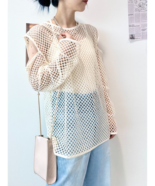 CECIL McBEE(セシルマクビー)の「フィッシュネットプルオーバー(Tシャツ/カットソー・レディース・アイボリー/ブラック/ベージュ/カーキ・MEDIUM/LARGE)」の17枚目の写真