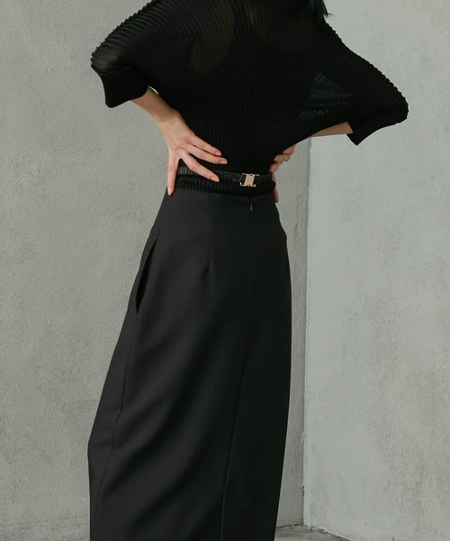 Maisones.(メゾネス)の「Slit Belt Skirt | スリットベルトスカート(スカート・レディース・ブラック/ミント/ピンク・MEDIUM/SMALL)」の12枚目の写真