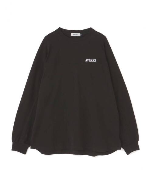 AVIREX(アヴィレックス)の「BACK LOGO TAPE TOPS/ バックロゴテープトップス(Tシャツ/カットソー・レディース・ブラック/ホワイト系2・F)」の5枚目の写真