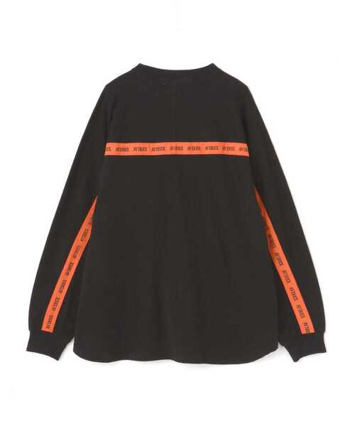 AVIREX(アヴィレックス)の「BACK LOGO TAPE TOPS/ バックロゴテープトップス(Tシャツ/カットソー・レディース・ブラック/ホワイト系2・F)」の6枚目の写真