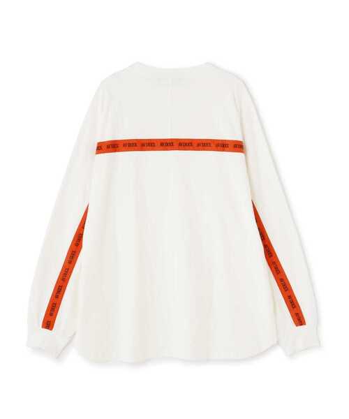 AVIREX(アヴィレックス)の「BACK LOGO TAPE TOPS/ バックロゴテープトップス(Tシャツ/カットソー・レディース・ブラック/ホワイト系2・F)」の19枚目の写真